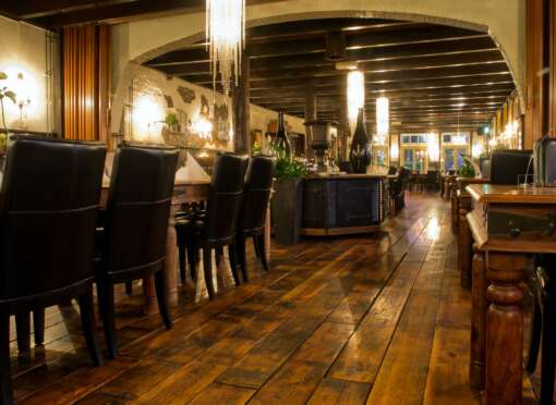 Interior of a vintage restaurant